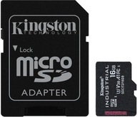 Kingston MicroSDHC 16GB Industrial + adapter SD