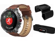 Zegarek sportowy Polar Grit X2 Pro Titanium brązowy skórzany M/L + PAS Z