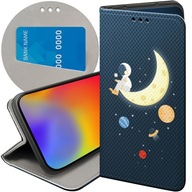 Flipové puzdro Hello Case pre Samsung Galaxy A70 Flipové puzdro Kabura antracitový vesmír mesiac