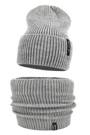 KOMPLET DZIECIĘCY KOMIN CZAPKA BEANIE JESIEŃ / ZIMA 1 - 4 LATA