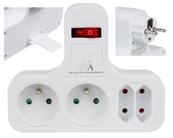 ELOSZTÓ, "TOVÁBBÍTÓ" 4 ALJZATTAL, KIKAPCSOLÓVAL, LAPOS MACLEAN MCE224