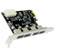 Řadič Adaptér PCI-E karta 1x na 4x USB 3.0