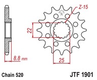 Zębatka przednia JT 13Z, KTM SX/EXC '91-'22 (ŁAŃC. 520)