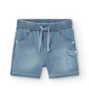 Bermudy szorty dzianina spodenki a'la jeans Boboli 390046 bleach r.92