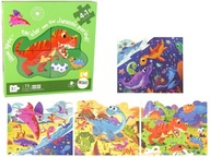 Puzzle 4 v 1 Dinosaurus Jurský park