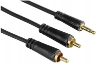 HAMA Adapter Kabel Jack 3,5mm Mini Jack 2X Cinch RCA Gold 1,5m Stereo