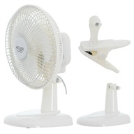 DOMÁCI PRENOSNÝ VENTILÁTOR 2v1 ZÁKLADŇA + KLIP 30W 230V 15cm