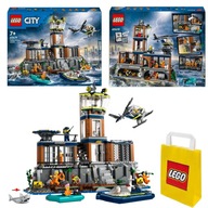 LEGO City Policja z Więziennej Wyspy 60419 Helikopter Łódź Ponton 7 Figurek