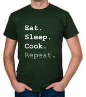 koszulka EAT SLEEP COOK REPEAT prezent