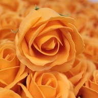 50x Pomarańczowa Róża Mydlana
