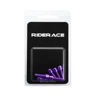 Śruby do Mostka Rowerowego RIDERACE RL9180-PURPLE Fioletowe Stal M5 x 23mm