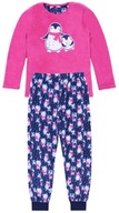 Ružovo-granátové pyžamo s tučniakom 164 cm