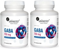2x Aliness GABA 750 mg Kyselina gama-aminomaslová 2x100 tabliet VEGE