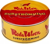 SURSTROMMING kiszone śledzie Roda Ulven 650 g - BIG BOX 0,65 kg!! SZWECJA