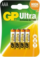 Baterie GP ULTRA ALKALINE LR03 AAA 1,5V - 4 szt
