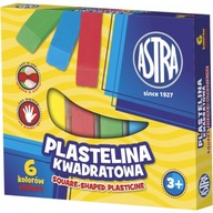 PLASTELINA KWADRATOWA - 6 kolorów - ASTRA