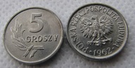 5 gr groszy 1962 mennicze mennicza z rolki piękne UNC