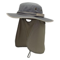 Summer Sun Bucket Hat UV Protection Wide Brim UPF50+ Neck Dark gray hat