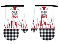 KONYHAI KESZTYŰ MÁGNESSEL VÉDŐ MANCS FOGÓ