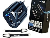 Bardzo Szybka Ładowarka 58W 2xUSB-C do Telefonu Tableta Smartfona +Brelok