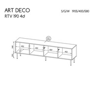 RTV skrinka ART DECO 190,5x40x58 orech