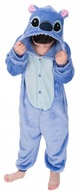 STITCH STICZ PRZEBRANIE DRES ONESIE PIŻAMA DZIECIĘCA NIEBIESKA 122 5+ LAT