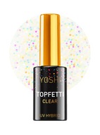 YOSHI Top hybrydowy do paznokci połysk TOPFETTI CLEAR 10ml