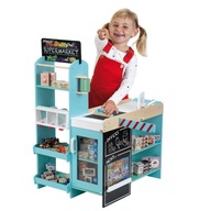 Theo Klein 9391 Supermarket Sklep drewniany dla dzieci + akcesoria