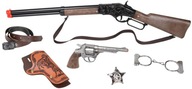 CAP GUN - 498/0 - Gonher Wild-West Zestaw Rewolwer i Karabin 8 Strzałów