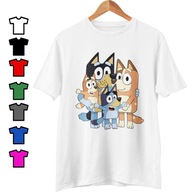 KOSZULKA DZIECIĘCA T-SHIRT - BLUEY I BINGO BAJKI KOLORY WYBÓR - XXXS 86-92