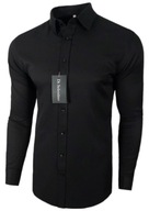 Di Selentino Pánska košeľa - čierna Bavlna SLIM FIT veľ. 43 / XL