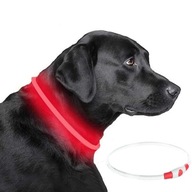 TRIXIE Obojok psa LED svietiaci na zastrihnutie 65 cm L-XL červený