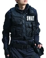 Taktická vesta, vojenská čierna polícia SWAT