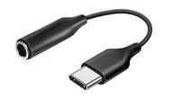 Adapter przejściówka USB-C Jack mini Jack słuchawki USB C kabel czarny 11cm