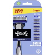 Zestaw do Golenia WILKINSON Hydro 3 Skin 9x Wkłady + Rączka