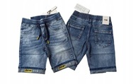 Krótkie spodenki szorty jeansowe dla chłopca nowy 110-116