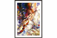 OBRAZ plagát 70x50 žena s violončelom poster