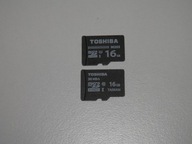 Karta Pamięci x 2 MIcro SD HC Toshiba 16 GB używana tanio