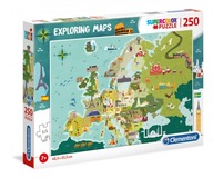 Puzzle 250 elementów Clementoni Mapa Europy