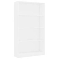 Regał, 4-poziomowy regał na książki, biały, 80 x 24 x 142 cm