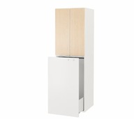 IKEA SMASTAD Szafa z el. wys. biały brzoza / drążek na ubrania 60x57x196 cm