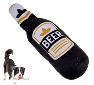 ZABAWKA pluszowa piszcząca dla psa PIWO Butelka piwa maskotka XL