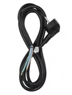 PRZEWÓD KABEL PRZYŁĄCZENIOWY Z WTYCZKĄ KĄTOWĄ H05VV-F 2m 3x1,5 CZARNY