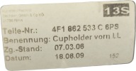 AUDI A6 C6 LIFT PANEL MMI central TUNEL DEKOR frame 6PS EUROPA