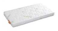Materac z pokrowcem 70x140x8 Bamboo biały komfortowy do łóżeczka