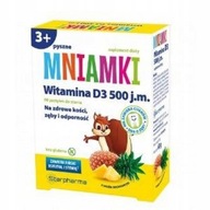 Vitamín D3 500j. pre deti 3+ pastilky 60 ks ananásový bezlepkový