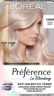 Loreal Preference toner 02 do włosów blond przeciw żóltym refleksom perłowy