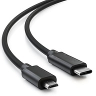 KABEL MOCNY WZMACNIANY PRZEJŚCIÓWKA USB-C DO MICRO-USB SZYBKI 1m 100cm