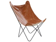 Krzesło fotel motyl brązowy ekoskóra