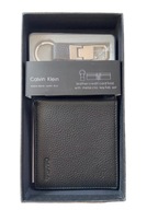 Kožená peňaženka Calvin Klein + kľúčenka graits